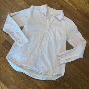 J crew pull over cotton button up